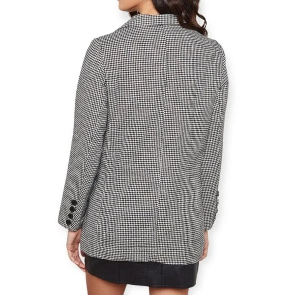 Forever 21 Houndstooth Double-Breasted Wool Blend Blazer